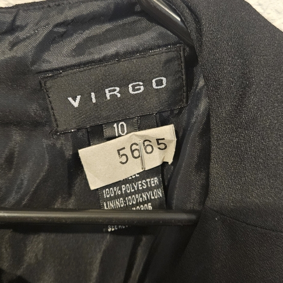 Black Maxi Semi-Formal Dress with Floral Beading Virgo Size 10 Women's - Picture 4 of 9